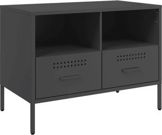 vidaXL Mueble Para Tv Acero Negro 68x39x50,5 Cm Vidaxl