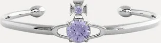 Vivienne Westwood Reina Large Bangle Platinum-light-lavender-cz Platinum-light-lavender-cz Women