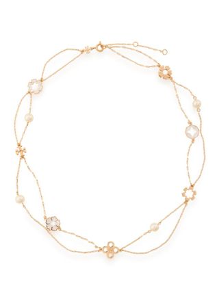 Tory Burch Forget Me Not Layered 18kt Gold-plated Necklace - One Size