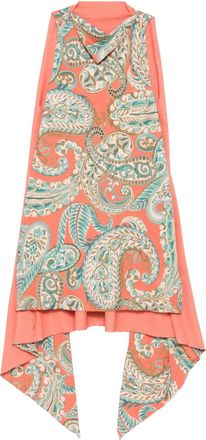 Etro Abito midi con stampa paisley - Arancione