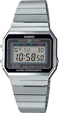 Casio Mens Vintage Stainless Steel Digital Watch Silver - A-700W-1ACF