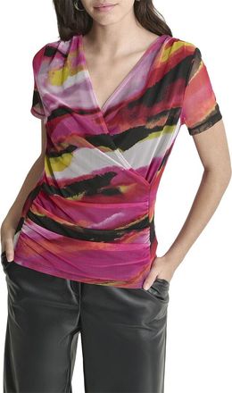 DKNY Dkny Faux Wrap Top