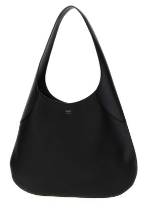 Khaite Womens Black Leather Joan Shopping Bag Borse A Mano