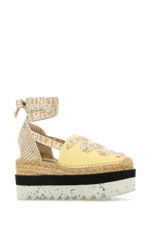 Stella McCartney Womens Multicolor Canvas Gaia Espadrilles Banana Polyurethane Espadrillas