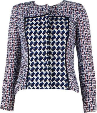 Oscar De La Renta tricolour tweed jacket Size XS