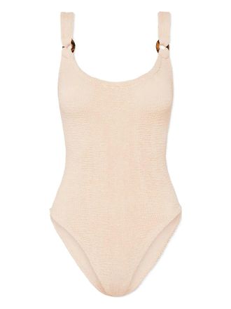 Hunza G ring-detail swimsuit - Pink