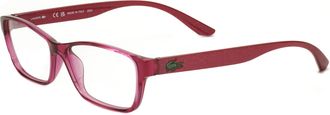 Lacoste Unisex 51 mm Fuchsia With Glitter Temples Eyeglasses