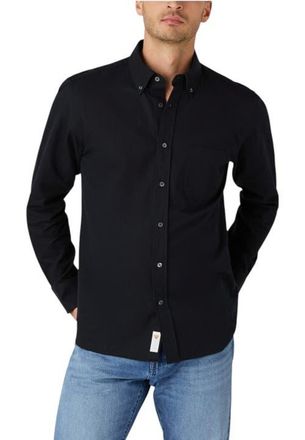 Robert Talbott Harrison Button Down Pique Shirt in Black at Nordstrom, Size Xxx-Large