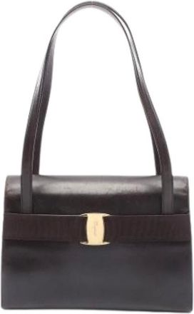 Ferragamo Pre-owned Shoulder Bags, female, Brown, Size: ONE SIZE Pre-owned Shoulder Bag