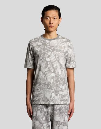 Lyle & Scott Lyle And Scott Mens Industrial Graphic Print T-Shirt - Grey - Size: 36