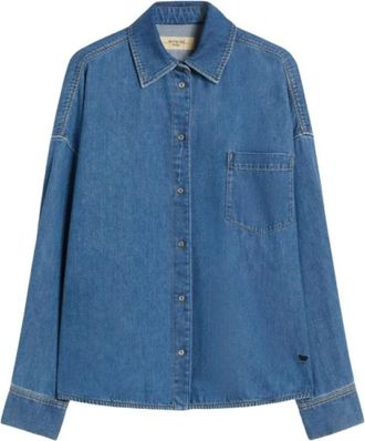 Max Mara Foggia Denim Shirt - Dames - Spijkeroverhemden - Blauw - S - Denim - Overhemden