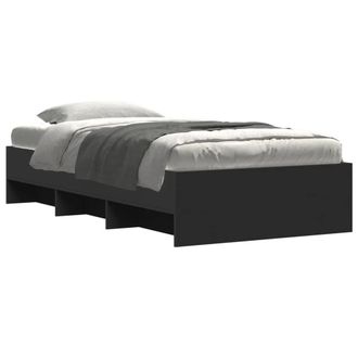 Berkfield Home Durable Bed Frame without Mattress Black 90x200 cm Engineered Wood