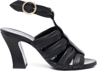 Khaite The Perth 85mm sandals - women - Calf Leather/Calf Leather/Calf Leather - 36 - Black