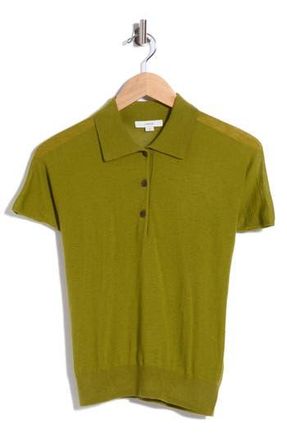 Vince Short Sleeve Wool Blend Polo Sweater in Herbaria at Nordstrom Rack, Size X-Small