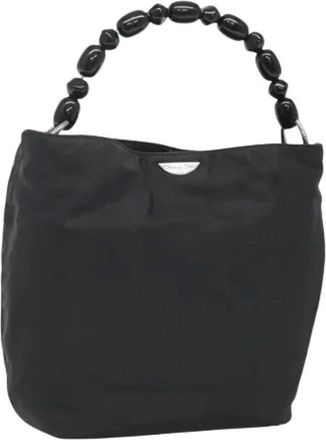 Dior Pre-owned Handbags, female, Black, Size: ONE SIZE Pre-owned Vintage Nylon Hand Bag