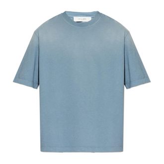 Golden Goose T-Shirts, male, Blue, Size: L Vintage Effect T-Shirt