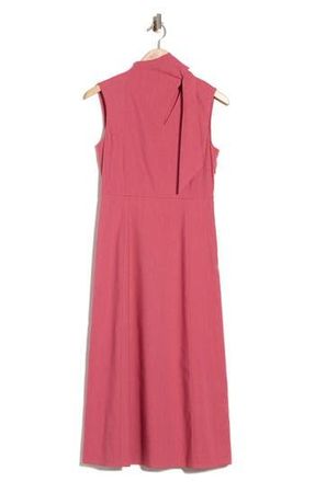 Theory Linen Blend Midi Dress in Garden Rose at Nordstrom Rack, Size 16