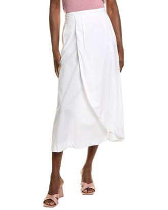Ellen Tracy Poplin Midi Skirt