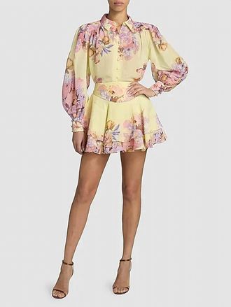 Hemant & Nandita Kysha Mini Skirt In Yellow