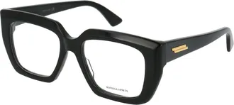 Bottega Veneta BV1032O Squared Acetate Eyeglasses - Black