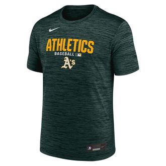 Nike Athletics Authentic Collection Nike Mens Dri-FIT MLB T-Shirt in Green | 02ER3EYFZ-RMG