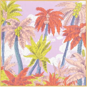 Inou&iuml; Editions Womens Carre 65 Cotton Robinson Square Scarf In Purple