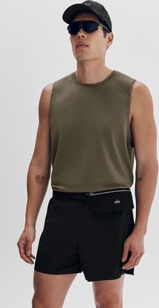 Alo Vapor Muscle Tank Top in Olive Tree Green, Size: Medium