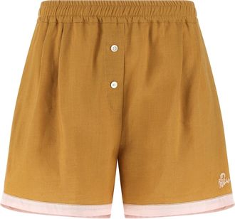 Marni Linen Shorts Bermuda E Short Giallo-Donna