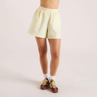 Lounge Striped Cotton Shorts - Yellow - 10
