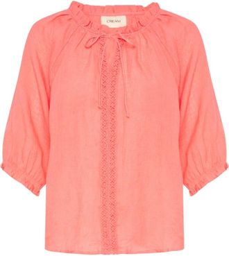 Cream Dames, Blouses & Shirts, Roze, Maat: S/M