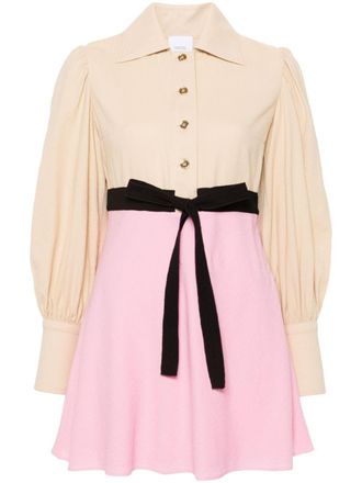 Patou Tweekleurige mini-jurk - Beige