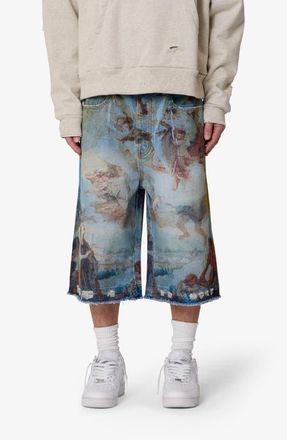 mnml Ultra Baggy Denim Shorts in Multi at Nordstrom, Size 34