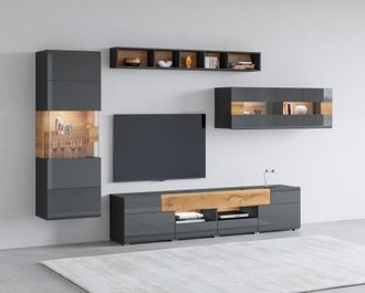 Inosign Wohnwand »Toledo,Breite 391cm stilvolle Mediawand ohne Beleuchtung« 4 Stk. tlg