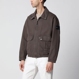 Stone Island Water-repellent denim coach jacket