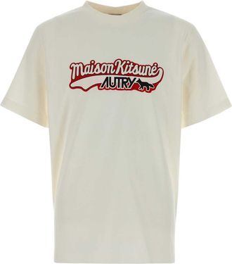 Autry White Cotton Autry X Maison Kitsunã T-shirt