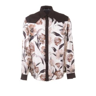 Dolce & Gabbana Casual Shirts, male, Multicolor, Size: 2XL Flowers Combined Long Sleeve Shirt