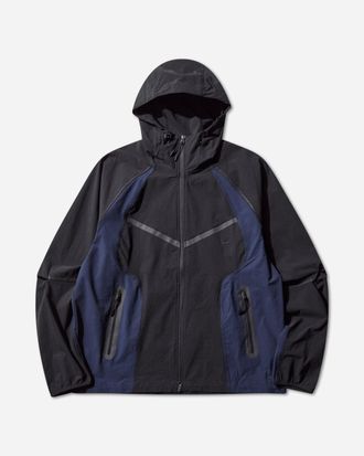 Nike Men s Tech Dri-FIT Color-Block Windrunner Loose Jacket Black / Obsidian