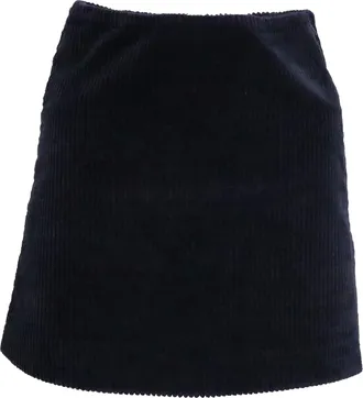 Ganni Ganni Mini Skirt in navy Blue Corduroy