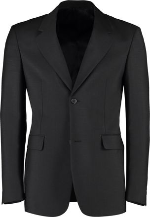 Prada Enkele-breasted Mohair Wollen Jas