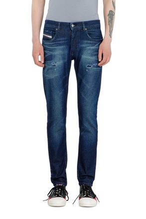 Diesel Slim Jeans Regular Waist 2019 D-Strukt, Dark blue, Zip fly