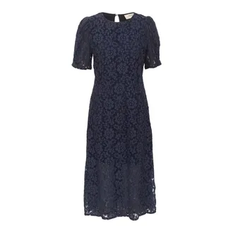 Cream Elegante Abito in Pizzo Total Eclipse - - Dresses - Donna - Blu - S