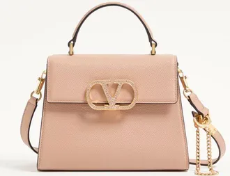 Valentino Garavani Borsa A Mano Piccola Vsling Con Logo Gioiello Donna ROSE CANNELLE UNI