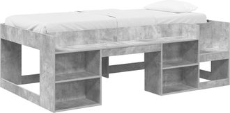 vidaXL Cama Infantil Con Almacenamiento Gris Hormig&oacute;n 98.5 X 200 Cm Vidaxl