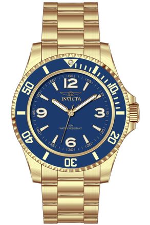 Invicta Specialty 69474 Herenhorloge - Quartz Uurwerk - Roestvrij Staal met Blauwe Wijzerplaat - 40 mm