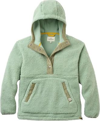 Passenger Clover Recycld Sherpa Fleece Hood Pullover Fleecepullover f&uuml;r Damen | gr&uuml;n