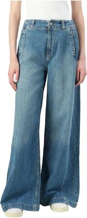 Pepe Jeans London Wijde Pijp Denim Broek Trendy Stijl - Dames - Loose Fit Jeans - Blauw - W28 L32 - Denim - Jeans