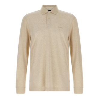HUGO BOSS Tops, Heren, Beige, S, Katoen, Pado 30 Polo Shirt