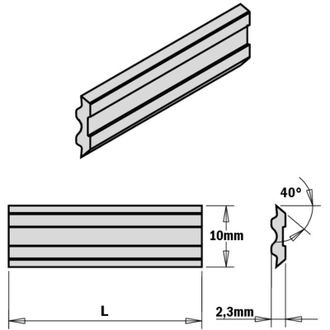 CMT 795.930.10 Juego De 2 Cuchillas Sistema Tersa 930x10x2.3mm Hps