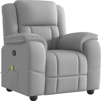 vidaXL Vidaxl - Sillón de masaje reclinable de tela gris nube
