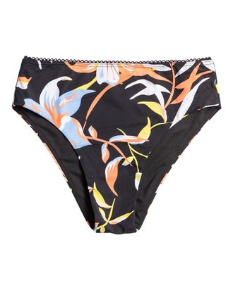 Roxy Bikini-Hose ROXY Hibiscus Wave, Damen, Gr. XS, Cup B, bunt (anthrazit hibiscus wave swim), Obermaterial: 87% Nylon, 13% Elasthan;, Badehosen Bikini-Ho